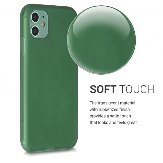KW iPhone 11 Θήκη Σιλικόνης Translucent TPU - Forest Green - 51339.166