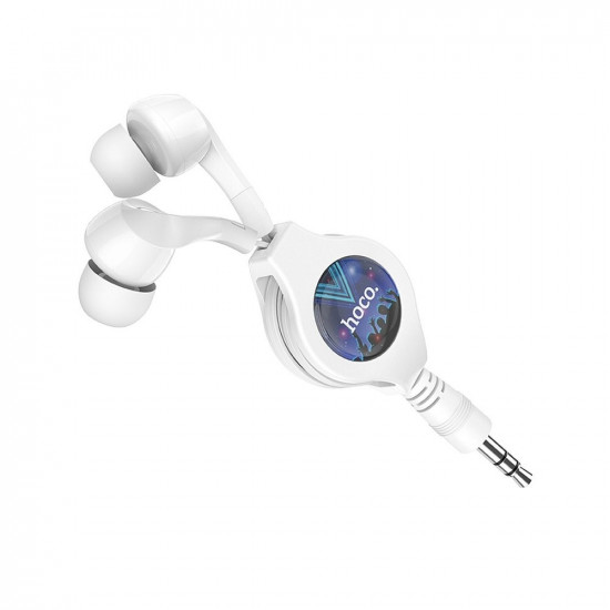 Hoco Easy Clip Telescopic M68 Handsfree Ακουστικά - White