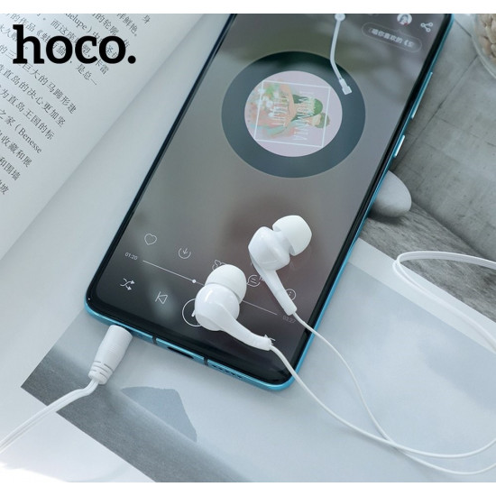 Hoco Easy Clip Telescopic M68 Handsfree Ακουστικά - White