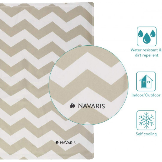 Navaris Pet Cooling Mat - Στρώμα Ψύξης για Κατοικίδια - Design Zig Zag - 51184.1