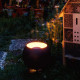 Navaris Outdoor Solar Light Bowl Φωτιστικό Εξωτερικού Χώρου - Round Metal Fire Pit - Grey - 47542.01