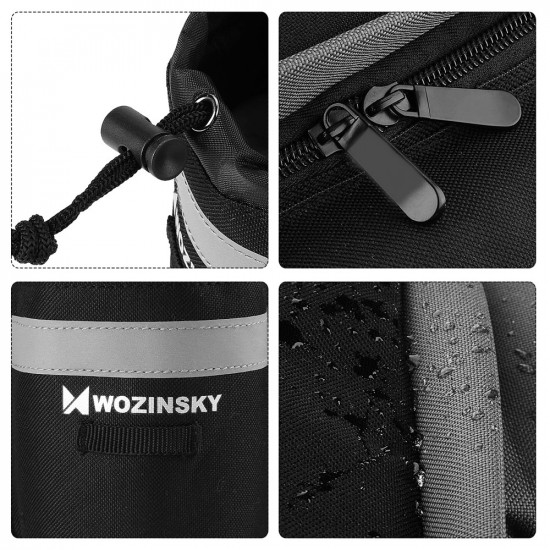 Wozinsky Bicycle Bike Pannier Bag - Τσάντα Αποθήκευσης για Σχάρα Ποδηλάτου με Λουράκι Ώμου 6L - Black - WBB3BK