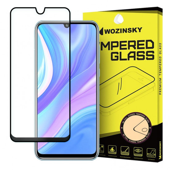 Wozinsky Huawei P40 Lite 9H Case Friendly Full Screen Full Glue Tempered Glass Αντιχαρακτικό Γυαλί Οθόνης - Black