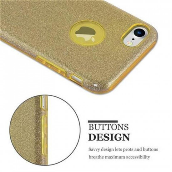 Cadorabo iPhone 7 / 8 Luxurious Glitter Σκληρή Θήκη - Gold