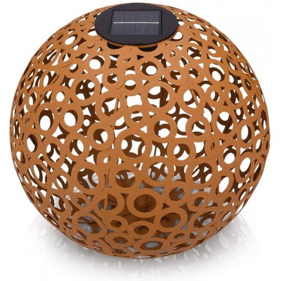 Navaris Outdoor Solar Light Ball Διακοσμητική Φωτεινή Μπάλα - Powder Rust Ornament - 47543.02