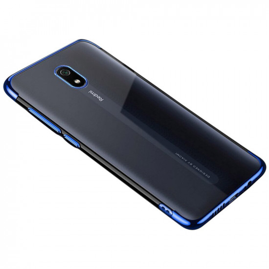 OEM Xiaomi Redmi 8A Electroplating Θήκη Σιλικόνης TPU - Blue - Διάφανη