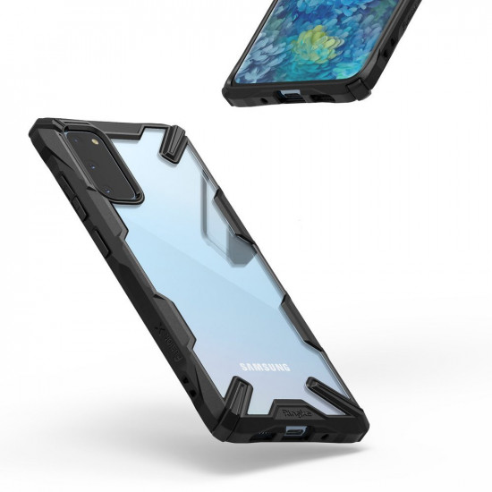 Ringke Samsung Galaxy S20 Fusion X Σκληρή Θήκη με Πλαίσιο Σιλικόνης - Black - Διάφανη