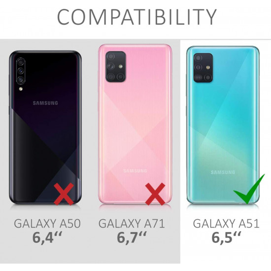 KW Samsung Galaxy A51 Θήκη Δερματίνη Flip - Dark Blue - 51202.17