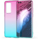 KW Huawei P40 Pro Θήκη Σιλικόνης TPU Design Two Colors - Dark Pink / Blue - Διάφανη - 51601.02