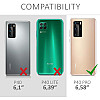 KW Huawei P40 Pro Θήκη Σιλικόνης TPU Design Two Colors - Dark Pink / Blue - Διάφανη - 51601.02