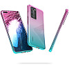 KW Huawei P40 Pro Θήκη Σιλικόνης TPU Design Two Colors - Dark Pink / Blue - Διάφανη - 51601.02