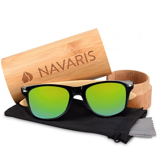 Navaris Unisex Γυαλιά Ηλίου - UV400 - Black / Light Brown - 40731.01.07