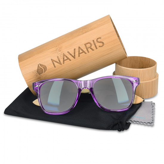 Navaris Unisex Γυαλιά Ηλίου - UV400 - Mauve / Light Brown - 40731.38.22