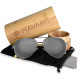 Navaris Pilot Style Unisex Γυαλιά Ηλίου - UV400 Silver / Brown - 40736.35.22