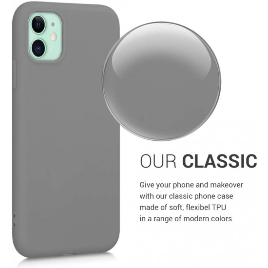 KW iPhone 11 Θήκη Σιλικόνης TPU - Titanium Grey - 49787.155