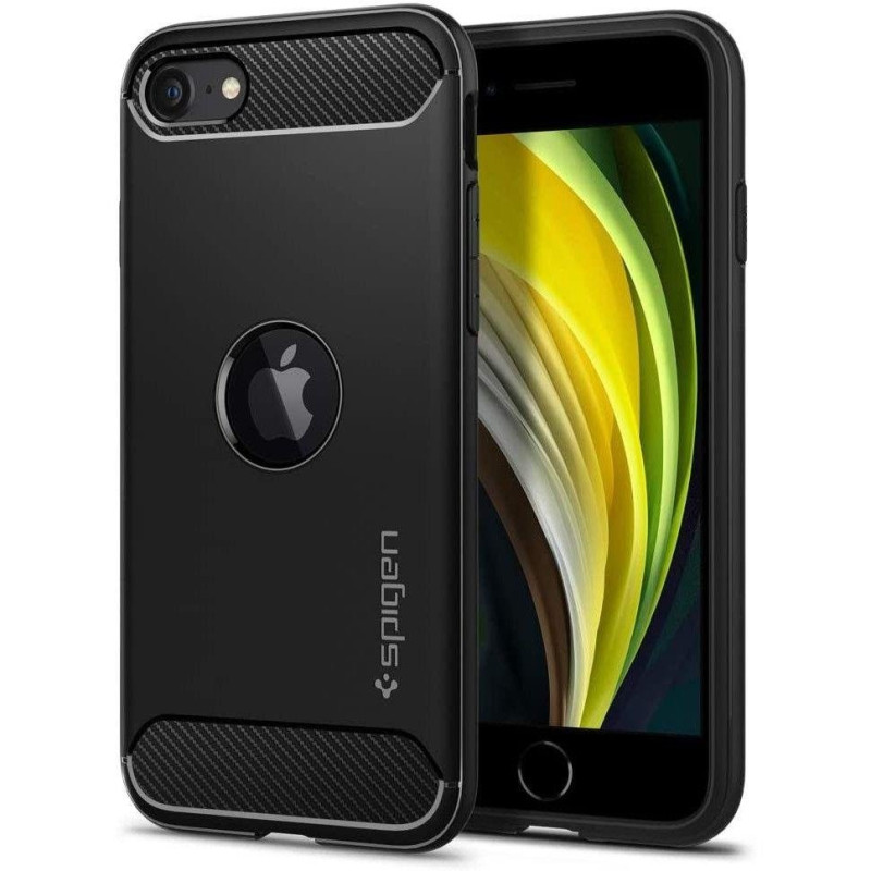 Spigen iPhone SE 2022 / SE 2020 Θήκη TPU Rugged Armor - Black