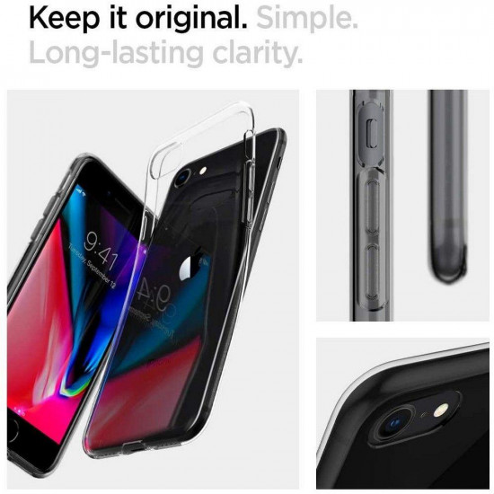 Spigen iPhone SE 2022 / SE 2020 / 7 / 8 Liquid Crystal Θήκη Σιλικόνης - Crystal Clear