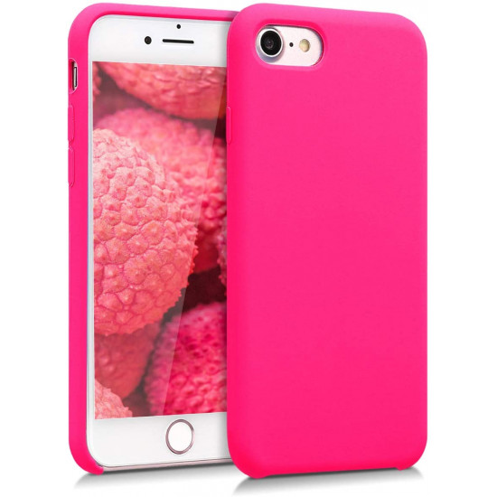 KW iPhone SE 2022 / SE 2020 / 7 / 8 Θήκη Σιλικόνης Rubber TPU - Neon Pink - 40225.08
