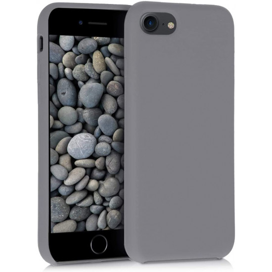 KW iPhone SE 2022 / SE 2020 / 7 / 8 Θήκη Σιλικόνης Rubber TPU - Titanium Grey - 40225.155