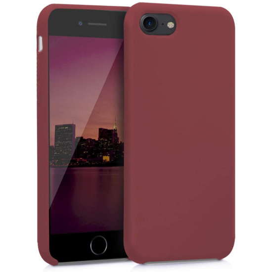 KW iPhone SE 2022 / SE 2020 / 7 / 8 Θήκη Σιλικόνης Rubber TPU - Maroon Red - 40225.160