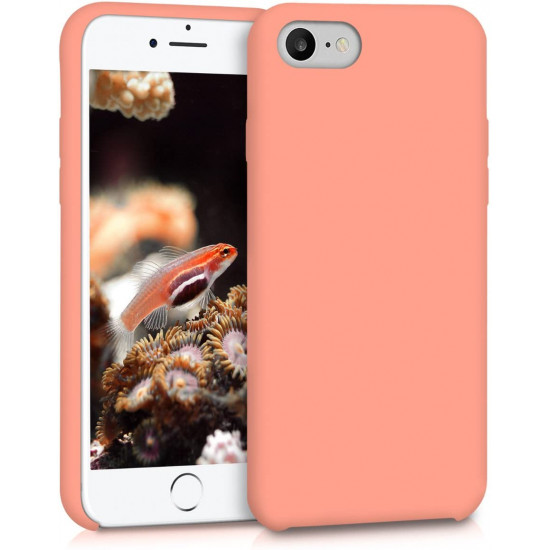 KW iPhone SE 2022 / SE 2020 / 7 / 8 Θήκη Σιλικόνης Rubber TPU - Coral - 40225.76