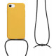 KW iPhone SE 2022 / SE 2020 / 7 / 8 Θήκη Σιλικόνης TPU με Λουράκι - Honey Yellow - 50419.143