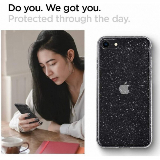 Spigen iPhone SE 2022 / SE 2020 / 7 / 8 Liquid Crystal Θήκη Σιλικόνης - Glitter Crystal