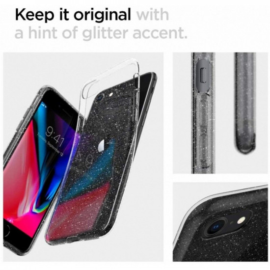 Spigen iPhone SE 2022 / SE 2020 / 7 / 8 Liquid Crystal Θήκη Σιλικόνης - Glitter Crystal