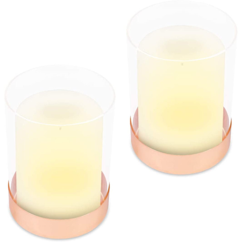 Navaris Solar Garden Candles Σετ με 2 Ηλιακά LED Κεριά Εξωτερικού Χώρου - White - 51100.01.02