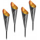 Navaris Solar Garden Torches Σετ με 4 Ηλιακά LED Φωτιστικά Εξωτερικού Χώρου - Amber - 51102.01.04