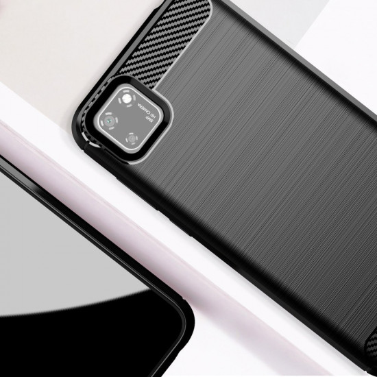 OEM Huawei Y5p / Honor 9S Θήκη Rugged Carbon TPU - Black