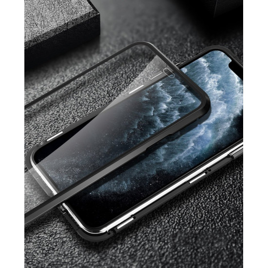 Wozinsky iPhone 7 / 8 Μαγνητική Θήκη Full Body Front and Back με Προστασίας Οθόνης και Κάμερας - Black / Διάφανη