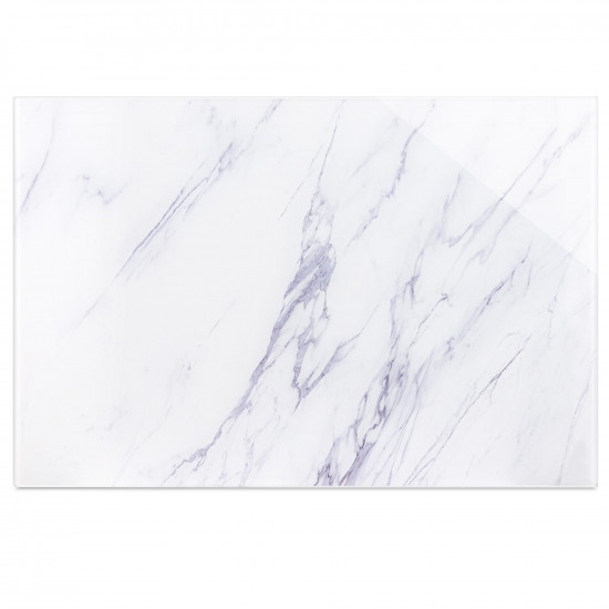 Navaris Μαγνητικός Γυάλινος Πίνακας - 60 x 40cm - Design White Marble - 45724.07
