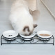Navaris Ceramic Pet Bowl - Σετ με 3 Μπολ Φαγητού και Νερού με Μεταλλική Βάση για Κατοικίδια - 46947.2