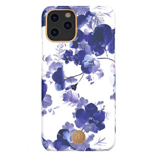 Kingxbar iPhone 11 Pro Blossom Series Σκληρή Θήκη με Swarovski Crystals - Orchid - Multicolor