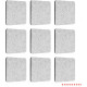 Navaris Square Felt Memo Boards - Σετ με 9 Πίνακες Ανακοινώσεων και Πινέζες - Light Grey - 46231.02.25