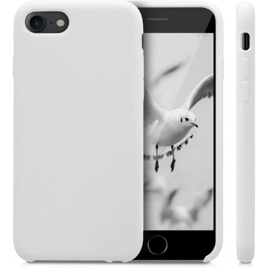 KW iPhone SE 2022 / SE 2020 / 7 / 8 Θήκη Σιλικόνης Rubber TPU - White - 40225.02