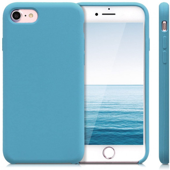 KW iPhone SE 2022 / SE 2020 / 7 / 8 Θήκη Σιλικόνης Rubber TPU - Azure Blue - 40225.113