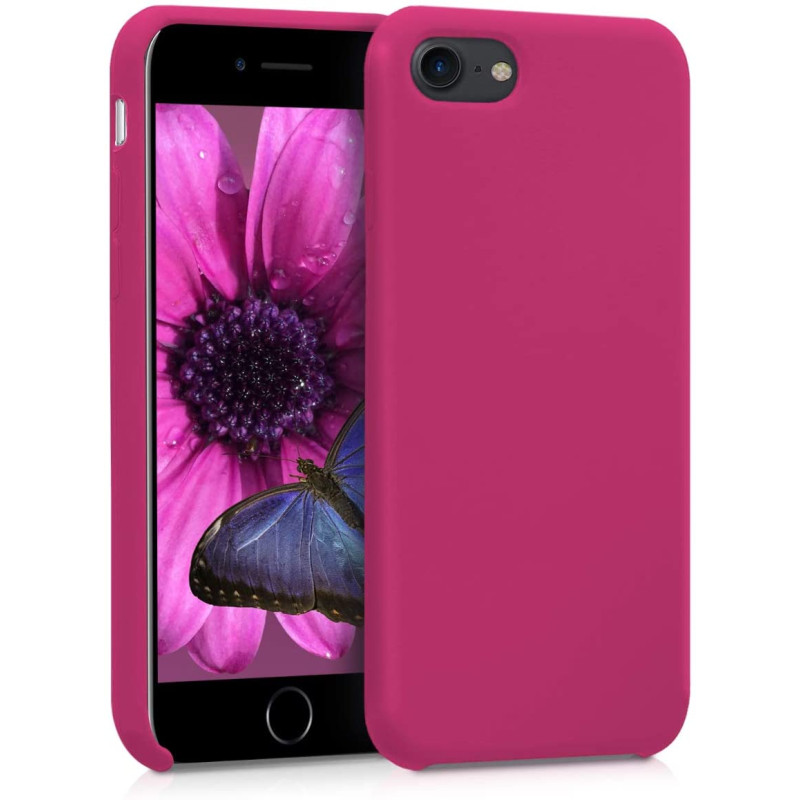 KW iPhone SE 2022 / SE 2020 / 7 / 8 Θήκη Σιλικόνης Rubber TPU - Pomegranate Red - 40225.175