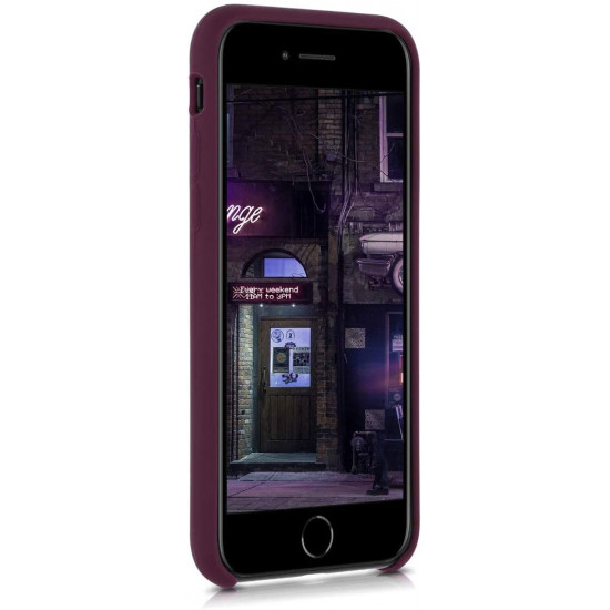 KW iPhone SE 2022 / SE 2020 / 7 / 8 Θήκη Σιλικόνης Rubber TPU - Bordeaux Violet - 40225.187