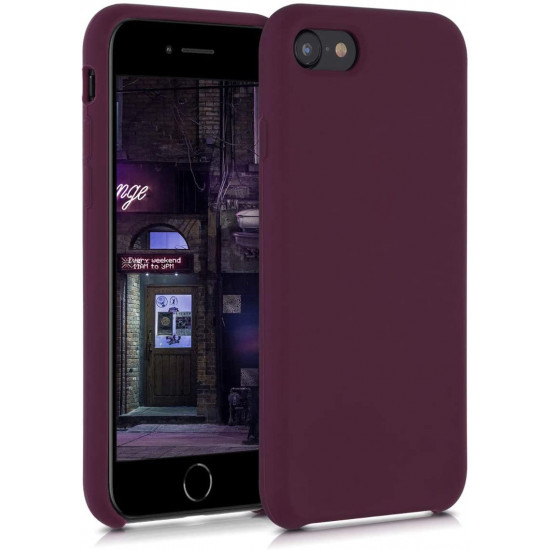 KW iPhone SE 2022 / SE 2020 / 7 / 8 Θήκη Σιλικόνης Rubber TPU - Bordeaux Violet - 40225.187