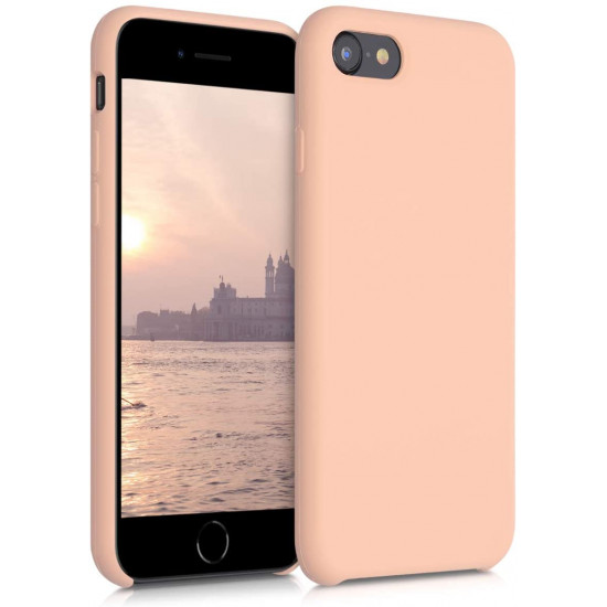 KW iPhone SE 2022 / SE 2020 / 7 / 8 Θήκη Σιλικόνης Rubber TPU - Peach Nougat - 40225.194