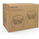 Navaris Cat Bowls with Wood Stands - Σετ με 2 Μπολ Φαγητού και Νερού με Βάση από Μπαμπού για Κατοικίδια - Beige - 52177.43.1