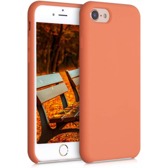 KW iPhone SE 2022 / SE 2020 / 7 / 8 Θήκη Σιλικόνης Rubber TPU - Sunrise Orange - 40225.203