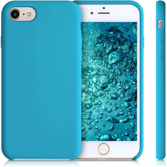 KW iPhone SE 2022 / SE 2020 / 7 / 8 Θήκη Σιλικόνης Rubber TPU - Ice Blue - 40225.205