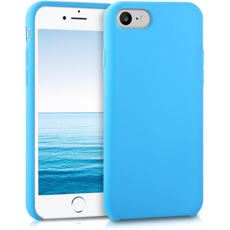 KW iPhone SE 2022 / SE 2020 / 7 / 8 Θήκη Σιλικόνης Rubber TPU - Light Blue - 40225.23