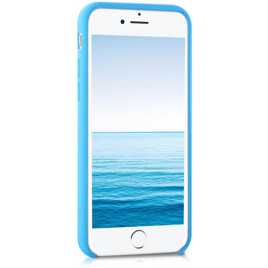 KW iPhone SE 2022 / SE 2020 / 7 / 8 Θήκη Σιλικόνης Rubber TPU - Light Blue - 40225.23