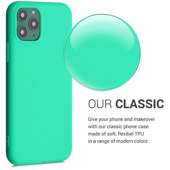 KW iPhone 11 Pro Θήκη Σιλικόνης TPU - Neon Turquoise - 49781.126