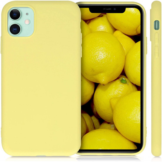 KW iPhone 11 Θήκη Σιλικόνης TPU - Yellow Matte - 49787.49