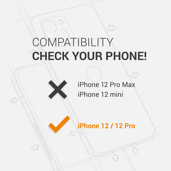 KW iPhone 12 / iPhone 12 Pro Θήκη Σιλικόνης Rubber TPU - Black - 52641.01